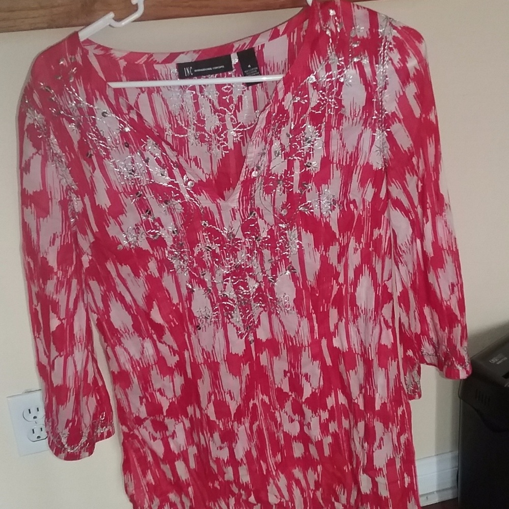 Womens Top Orange/Silver (International Concepts)